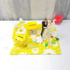 Geldgeschenk Hochzeit, Hochzeitsgeschenk, Sparschwein, gelb