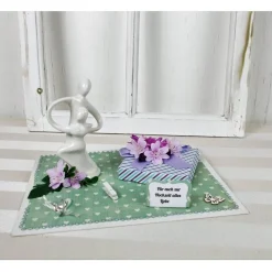 Geldgeschenk Hochzeit, Hochzeitsgeschenk, grün, mit moderner Figur