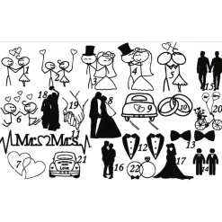 Geldgeschenk Hochzeit im Bilderrahmen - individuell bestickt