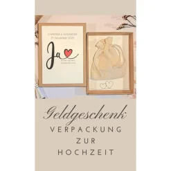 Geldgeschenk Hochzeit personalisiert – Geschenkbox mit Namen & Datum | Erinnerungsbox 