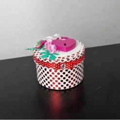 Geldgeschenk Hochzeit, runde Box, Geschenkbox mit süßem Liebes-Schloss, Hochzeitsgeschenk