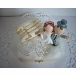 Geldgeschenk Hochzeit Winter Geschenkbox Flitterwochen Schlitten