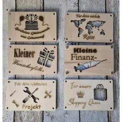 Geldgeschenk Holz Geldkarte – Kreative Geschenkidee für Reise, Geburtstag & Wunscherfüller