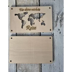 Geldgeschenk Holz Geldkarte – Kreative Geschenkidee für Reise, Geburtstag & Wunscherfüller