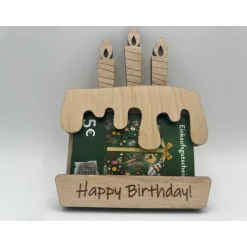Geldgeschenk Holz Torte | Geschenkidee | Geschenkverpackung | Happy Birthday |
