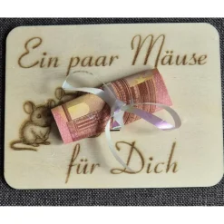 Geldgeschenk Holzkarte – Persönliche Geldkarte für Geburtstag, Taufe & Hochzeit