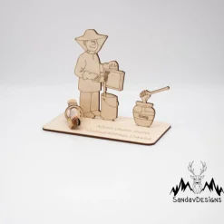 Geldgeschenk Imker - aus Holz personalisiert