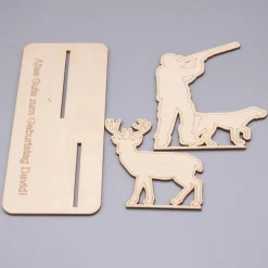 Geldgeschenk Jäger - aus Holz personalisiert