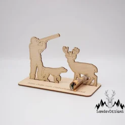 Geldgeschenk Jäger - aus Holz personalisiert