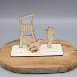 Geldgeschenk Jäger mit Hochsitz - aus Holz personalisiert