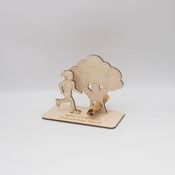 Geldgeschenk Joggen - aus Holz personalisiert