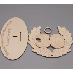 Geldgeschenk Jubiläum - aus Holz personalisiert