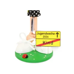 Geldgeschenk Jugendweihe – personalisierte Holzfigur handbemalt | kreatives Unikat