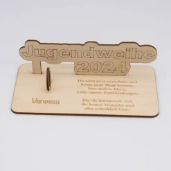 Geldgeschenk Jugendweihe - aus Holz personalisiert