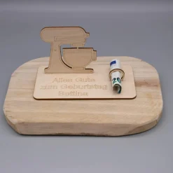 Geldgeschenk Küchenmaschine - aus Holz personalisiert