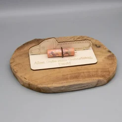 Geldgeschenk Kettensäge - aus Holz personalisiert