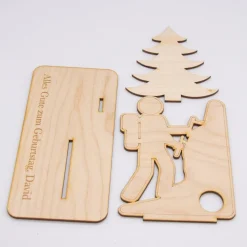 Geldgeschenk Klettern - aus Holz personalisiert