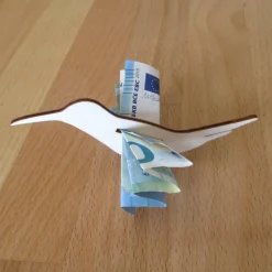 Geldgeschenk Kolibri Finn aus Holz
