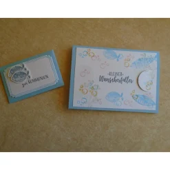 Geldgeschenk Kommunion Junge Fisch Geldkarte Verpackung Geldverpackung Wunscherfüller Geschenkidee