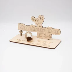 Geldgeschenk Konfirmation - aus Holz personalisiert