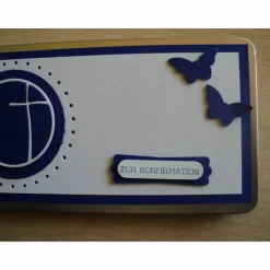 Geldgeschenk Konfirmation Junge Kreuz Schokoladengeschenk Geldgeschenkdose Verpackung Schokolade Blau Dose Schokolade