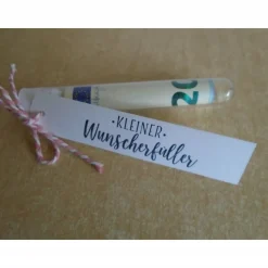 Geldgeschenk  Konfirmation,Mädchen, Reagenzglas ,Verpackung ,Geldverpackung Wunscherfüller,Konfirmation,Rosa