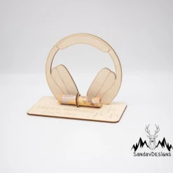 Geldgeschenk Kopfhörer - aus Holz personalisiert