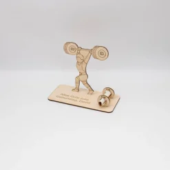 Geldgeschenk Kraftsport - aus Holz personalisiert
