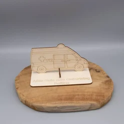 Geldgeschenk Krankenwagen - aus Holz personalisiert