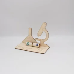 Geldgeschenk Labor - aus Holz personalisiert