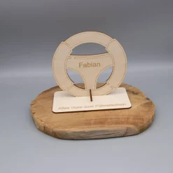 Geldgeschenk Lenkrad - Führerschein - aus Holz personalisiert