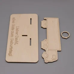 Geldgeschenk LKW - aus Holz personalisiert