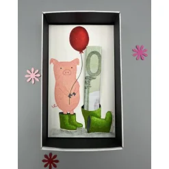 Geldgeschenk lustig verpacken – Kreative Geschenkbox mit Schweinchen