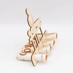 Geldgeschenk Massage - aus Birkenholz - kreative Art Geld zu verschenken