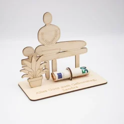 Geldgeschenk Massage - Wellness - aus Holz personalisiert