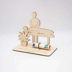 Geldgeschenk Massage - Wellness - aus Holz personalisiert