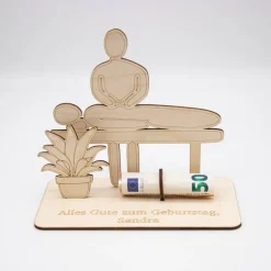Geldgeschenk Massage - Wellness - aus Holz personalisiert