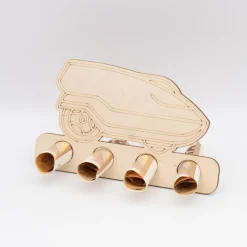 Geldgeschenk Mähroboter - aus Birkenholz - kreative Art Geld zu verschenken
