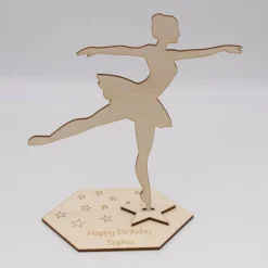 Geldgeschenk mit Ballerina - aus Holz personalisiert