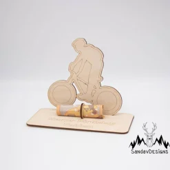 Geldgeschenk mit BMX Fahrrad - aus Holz personalisiert