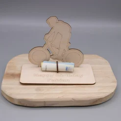 Geldgeschenk mit BMX Fahrrad - aus Holz personalisiert