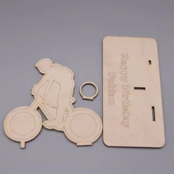 Geldgeschenk mit BMX Fahrrad - aus Holz personalisiert