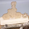 Geldgeschenk mit Fahrradfahrerin - aus Holz personalisiert