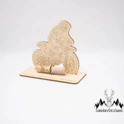 Geldgeschenk mit Motorrad - aus Holz personalisiert