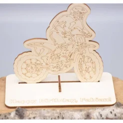 Geldgeschenk mit Motorrad - aus Holz personalisiert