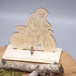 Geldgeschenk mit Motorrad - aus Holz personalisiert