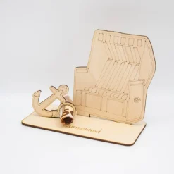 Geldgeschenk mit Strandkorb - aus Holz personalisiert