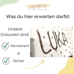 Geldgeschenk mit Wunschgravur / Geschenkkarte aus Holz Löwe Hase Elefant