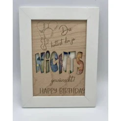 Geldgeschenk Nichts zum 30. Geburtstag Personalisiert, 30er  Bilderrahmen Geburtstagsgeschenk, Geschenkidee, Ho