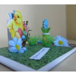 Geldgeschenk Ostern Unikat – Fröhliche Ostergrüße mit Ostereiern & Küken – Geschenkidee Ostern